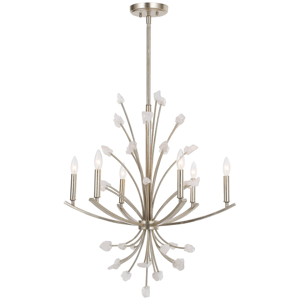 Juliette 6 Light Silver Chandelier