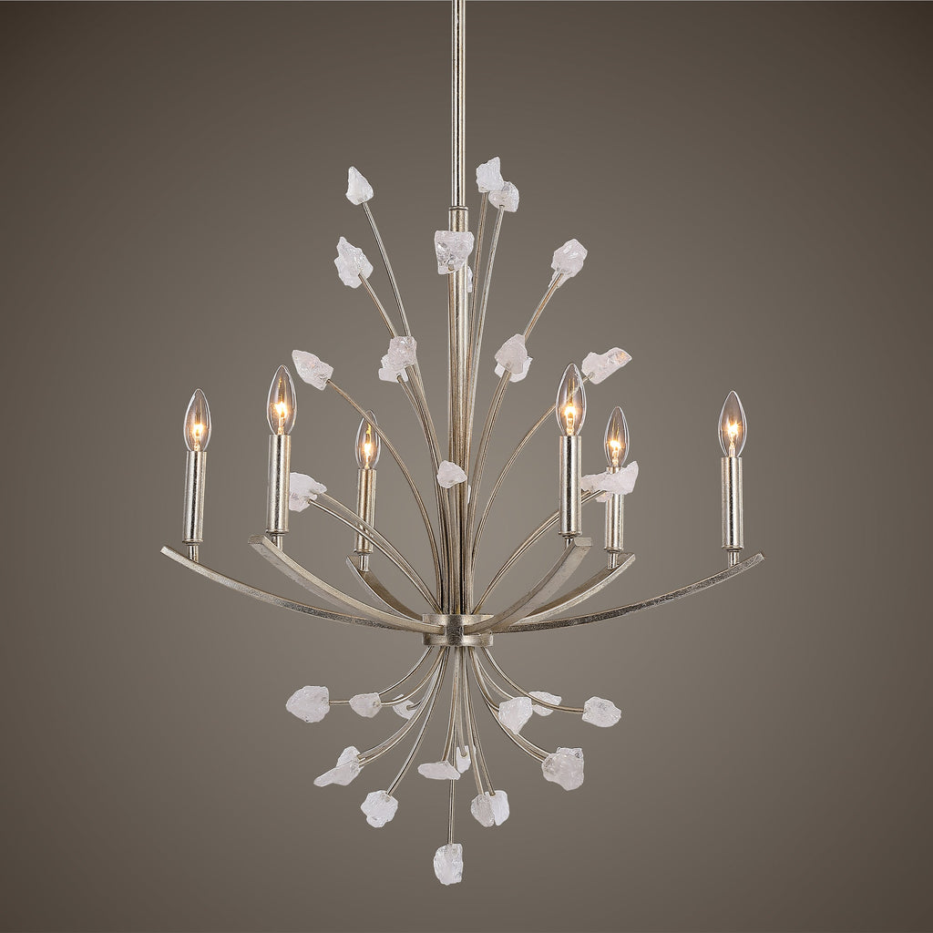 Juliette 6 Light Silver Chandelier