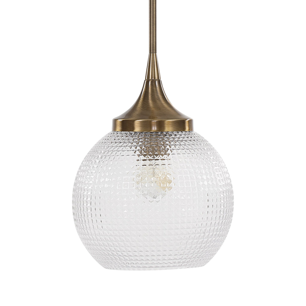 Bolla 1 Light Pattern Glass Mini Pendant