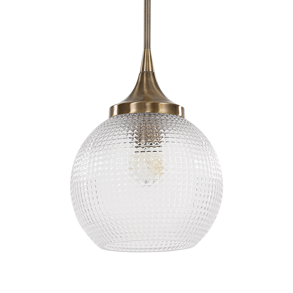 Bolla 1 Light Pattern Glass Mini Pendant