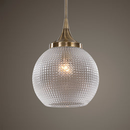 Bolla 1 Light Pattern Glass Mini Pendant