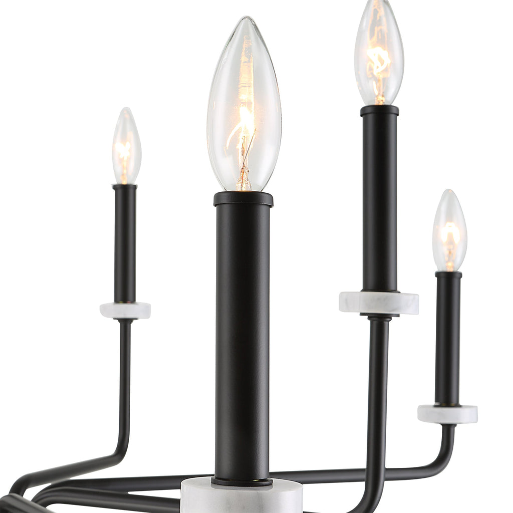 Ebony Elegance 8 Light Chandelier