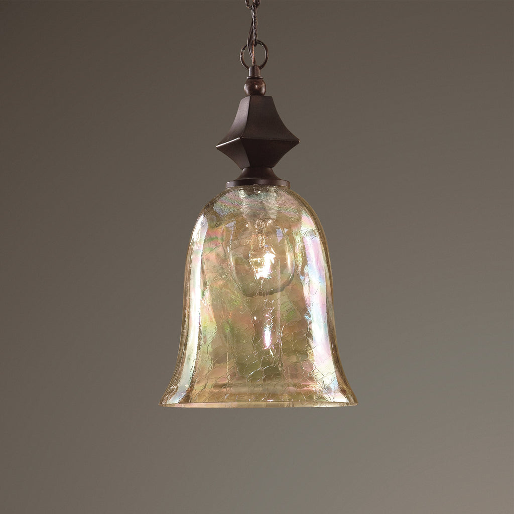 Elba Crackle Glass Mini Pendant