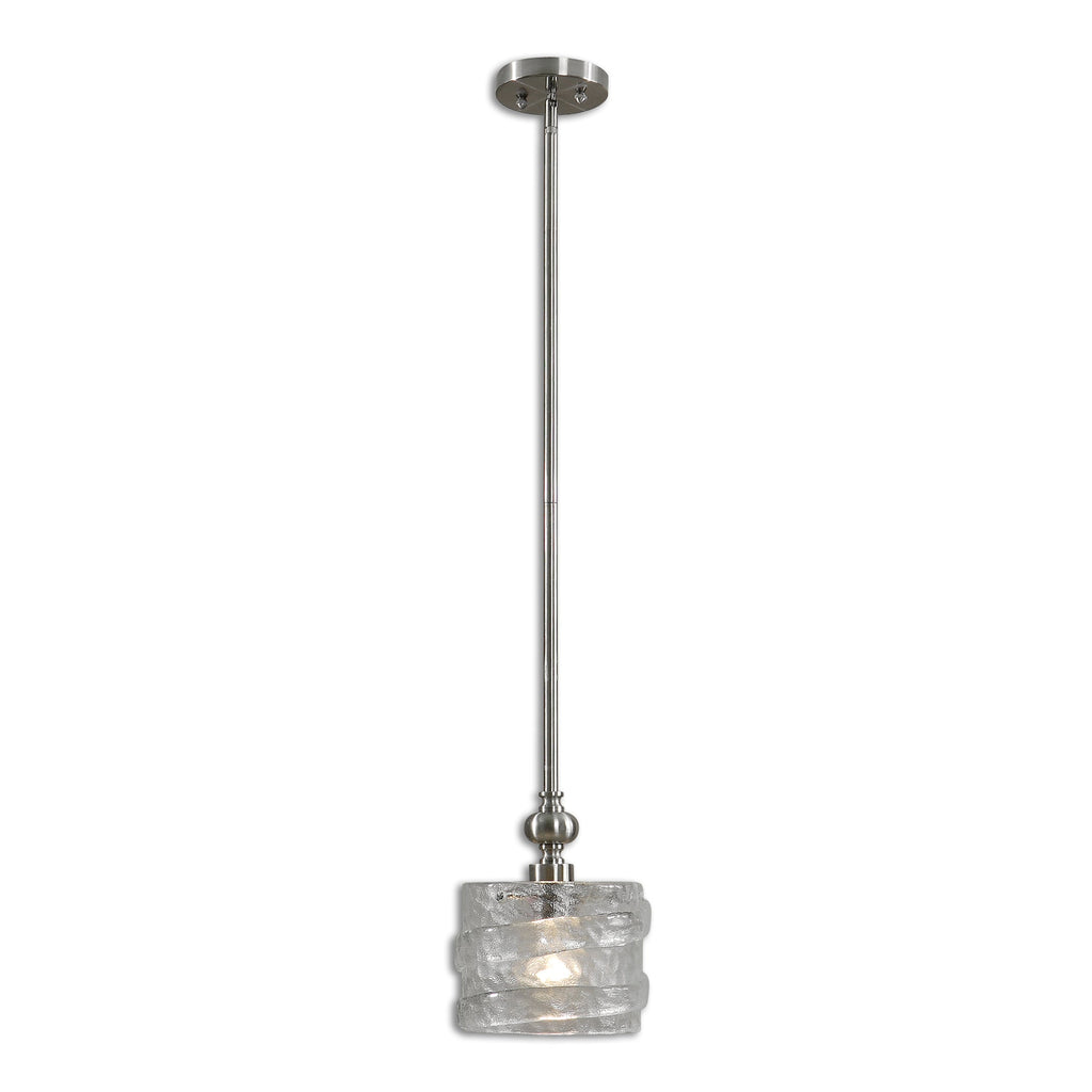 Mossa 1 Light Seeded Glass Mini Pendant