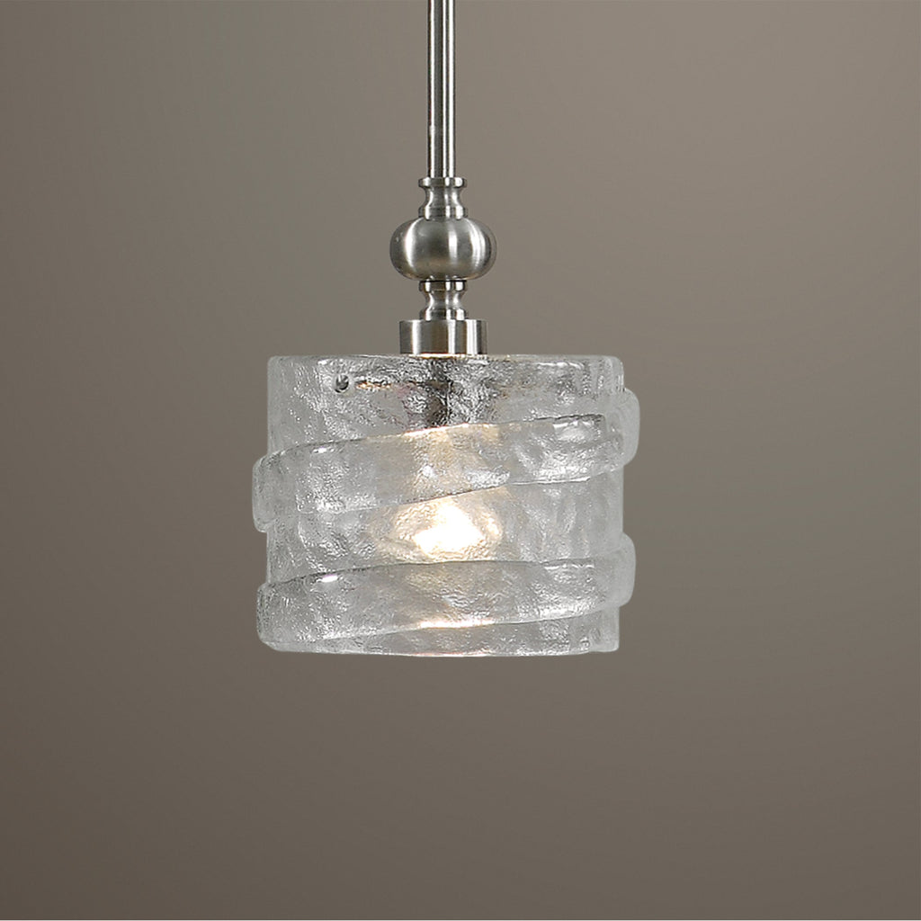 Mossa 1 Light Seeded Glass Mini Pendant