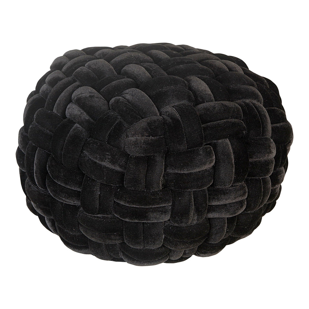 Pj Velvet Pouf, Black