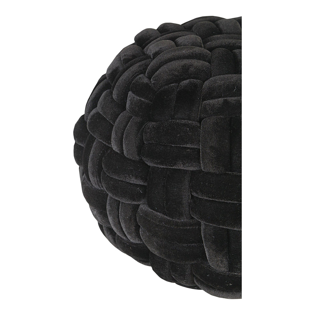 Pj Velvet Pouf, Black