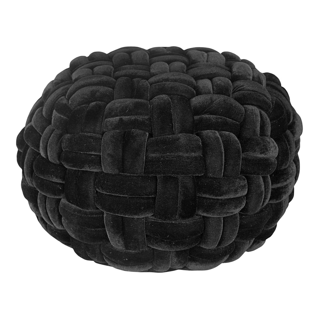 Pj Velvet Pouf, Black