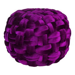 Pj Velvet Pouf, Purple