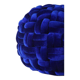 Pj Velvet Pouf, Blue