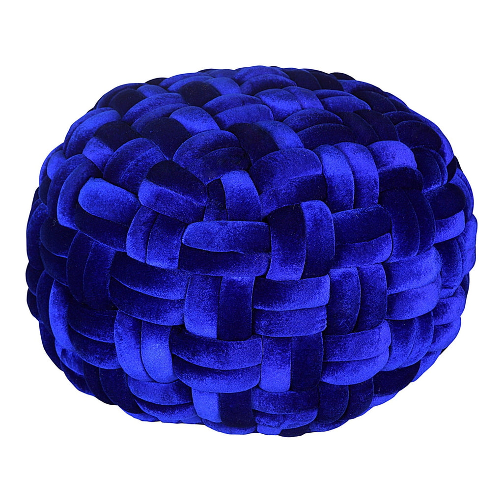 Pj Velvet Pouf, Blue