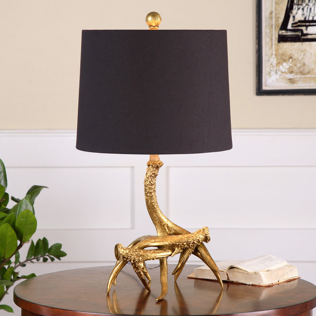 Golden Antlers Table Lamp