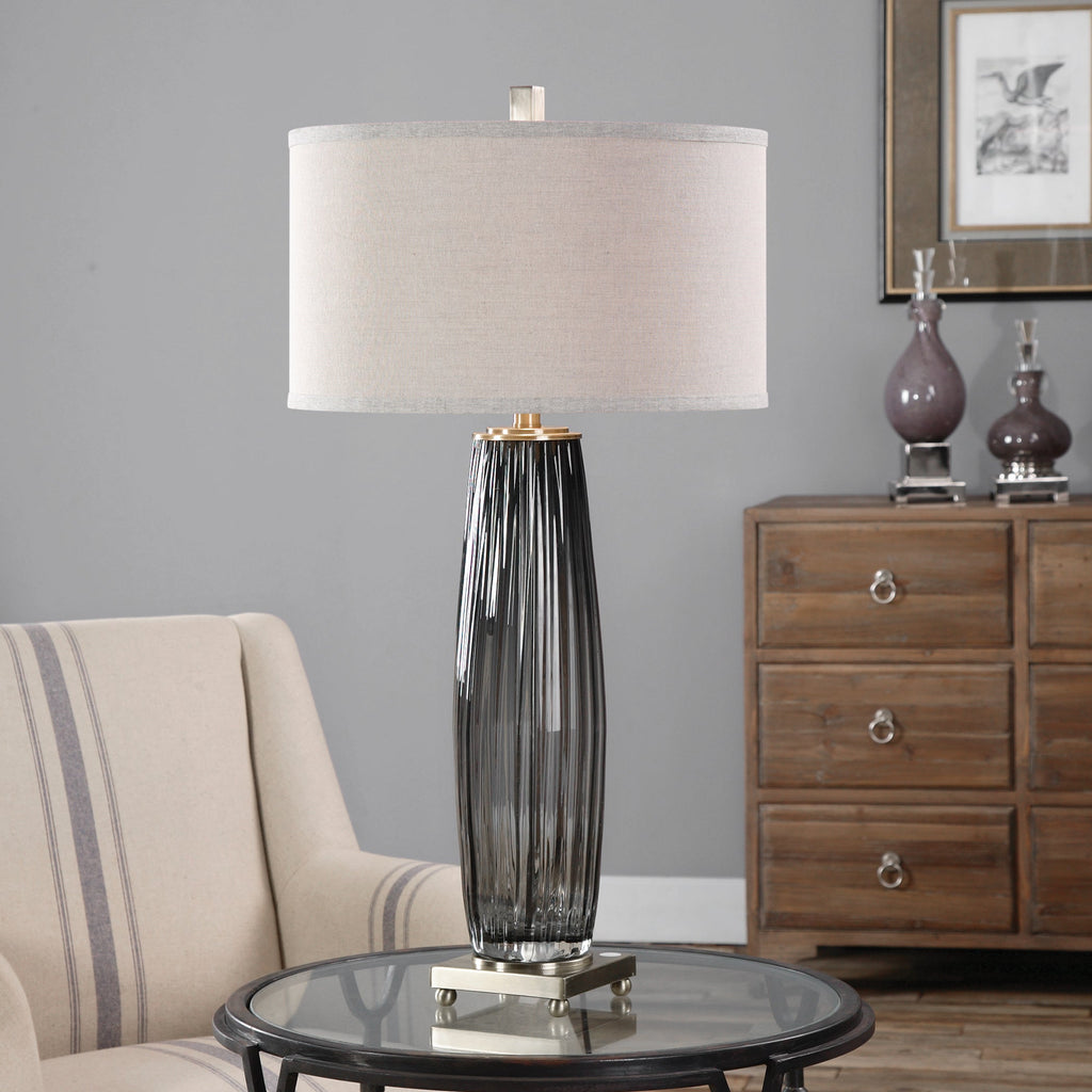 Vilminore Gray Glass Table Lamp