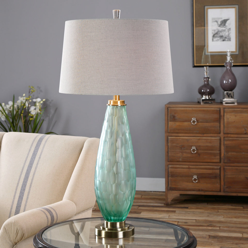 Lenado Sea Green Glass Table Lamp