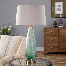 Lenado Sea Green Glass Table Lamp