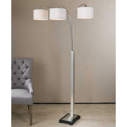 Bradenton Nickel 3 Light Floor Lamp