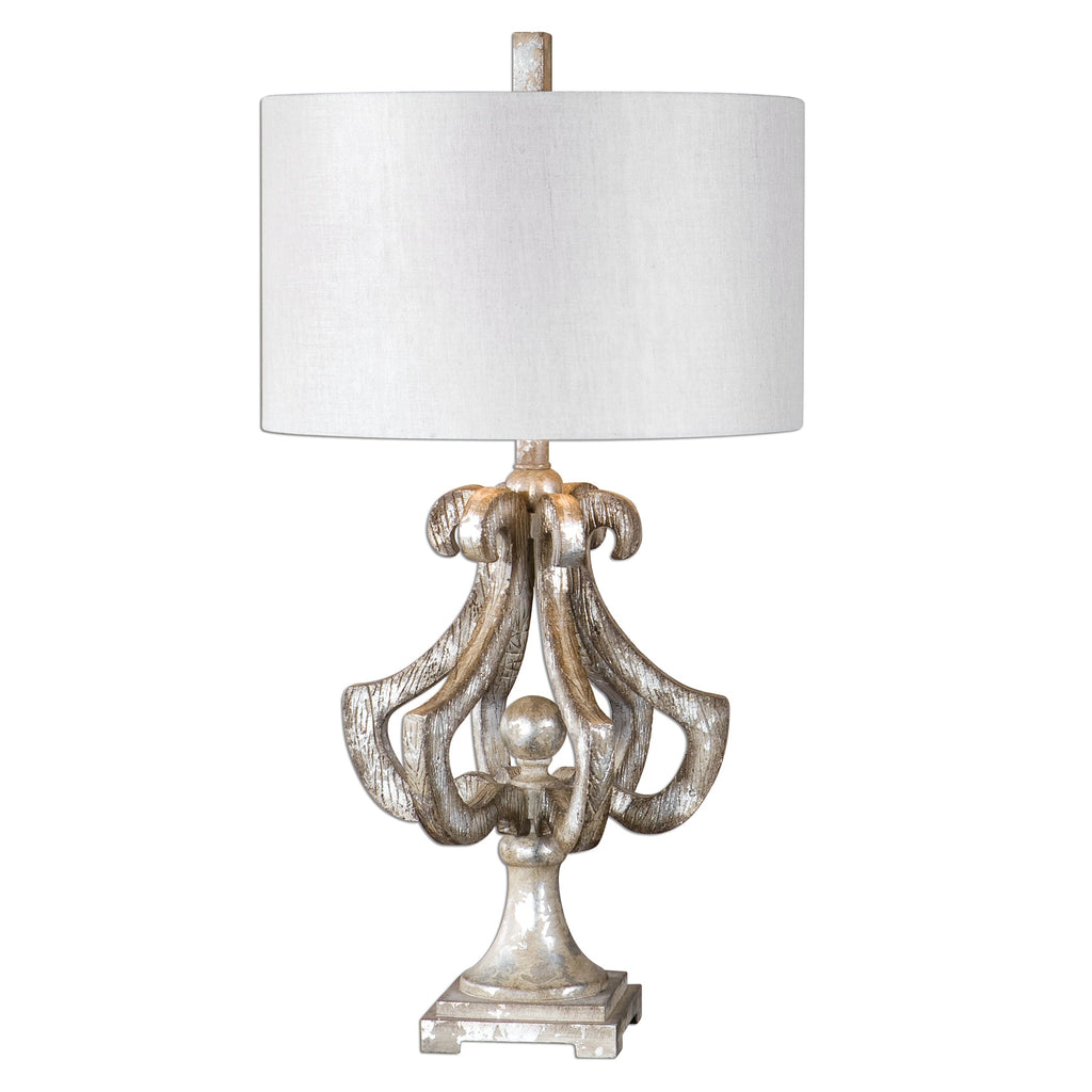 Vinadio Distressed Silver Table Lamp