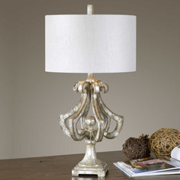 Vinadio Distressed Silver Table Lamp