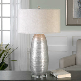 Tartaro Industrial Silver Table Lamp