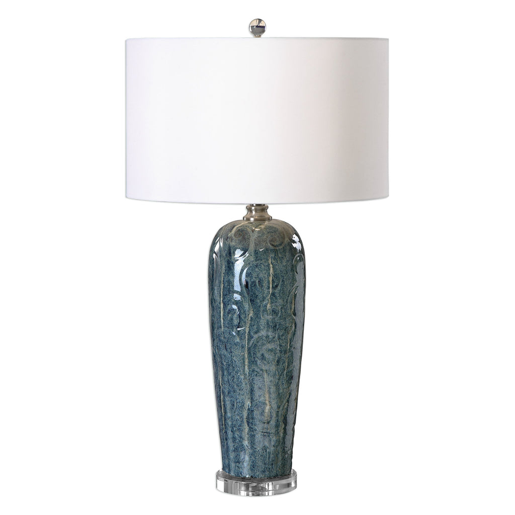 Maira Blue Ceramic Table Lamp