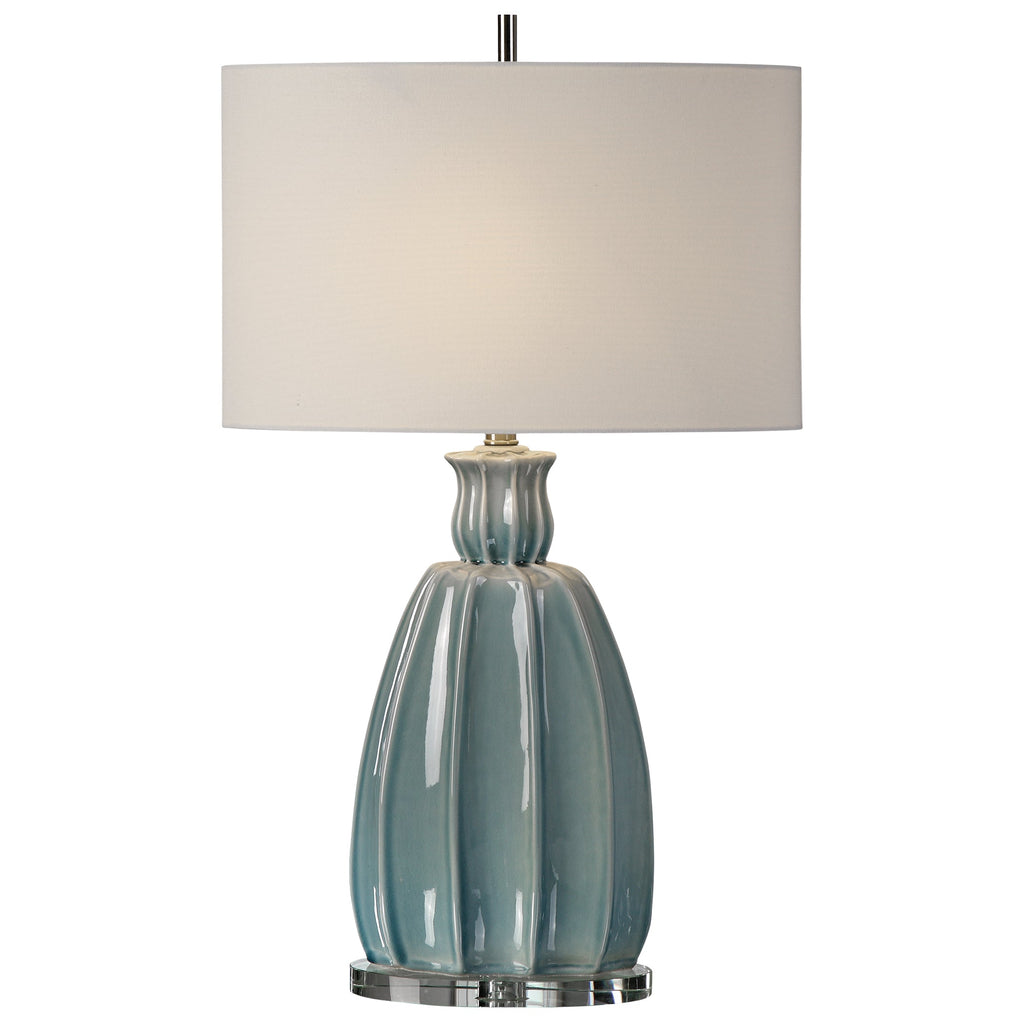 Suzanette Sky Blue Ceramic Lamp