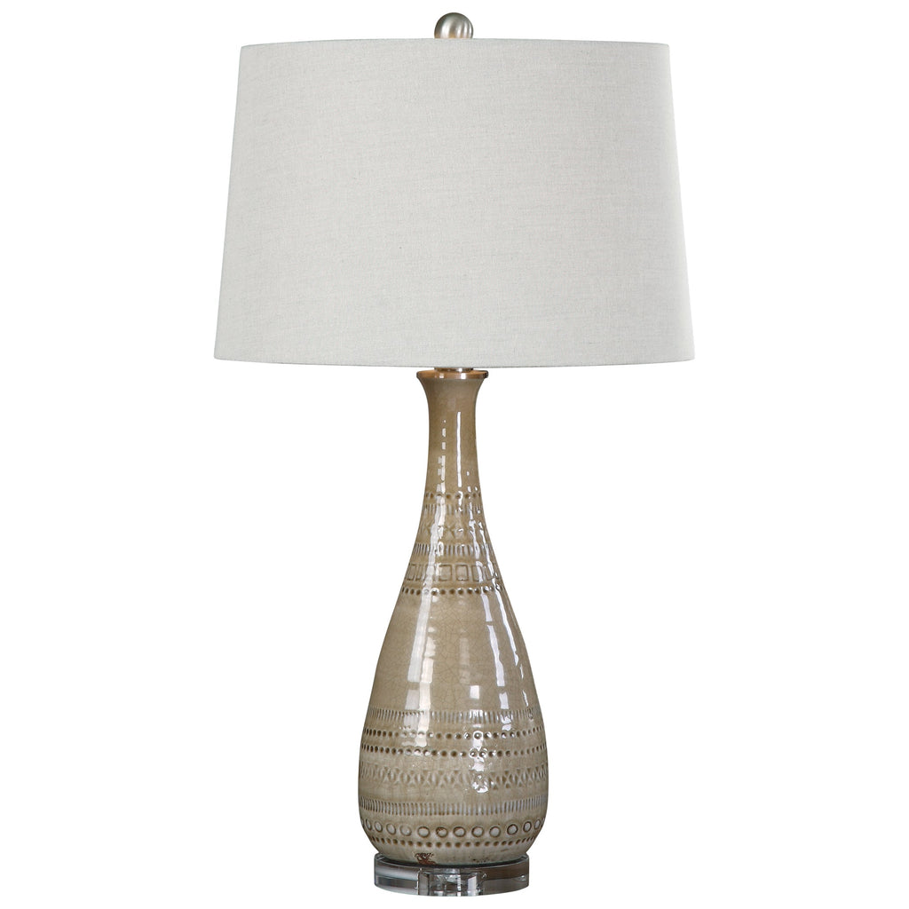 Nakoda Embossed Ceramic Lamp