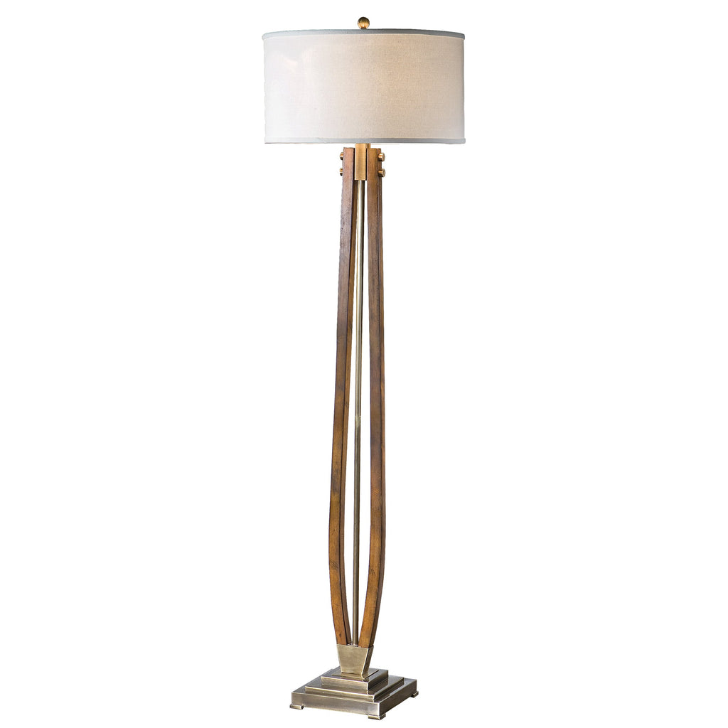 Boydton Burnished Wood Floor Lamp