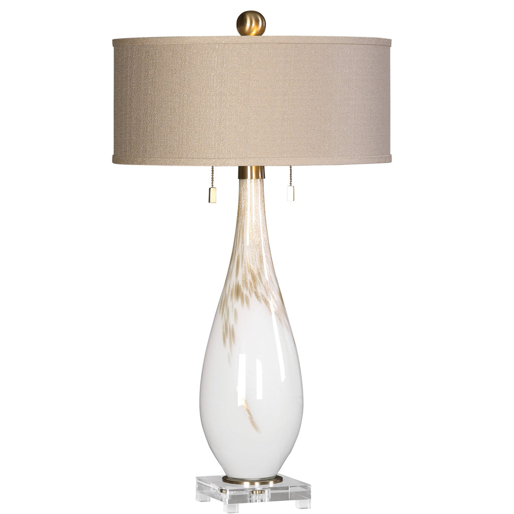 Cardoni White Glass Table Lamp