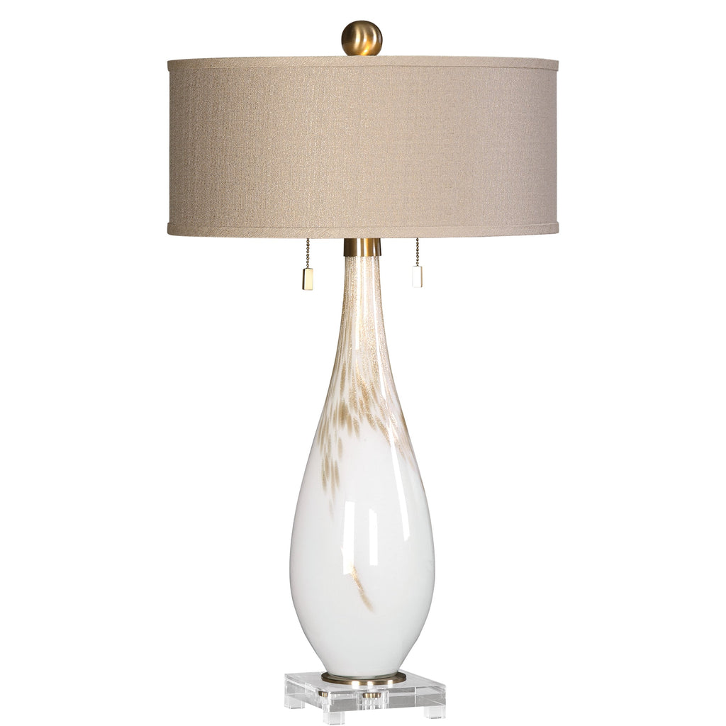 Cardoni White Glass Table Lamp