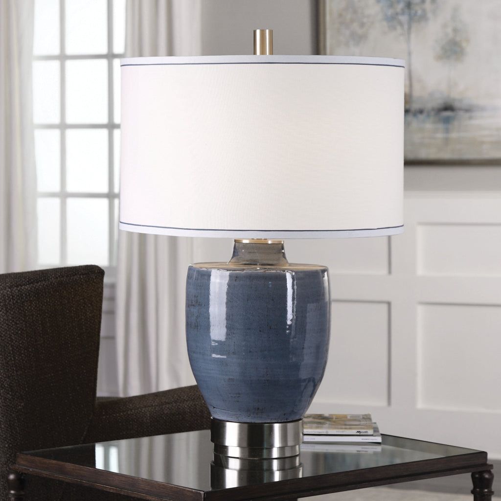 Sylvaine Blue-Gray Glaze Lamp