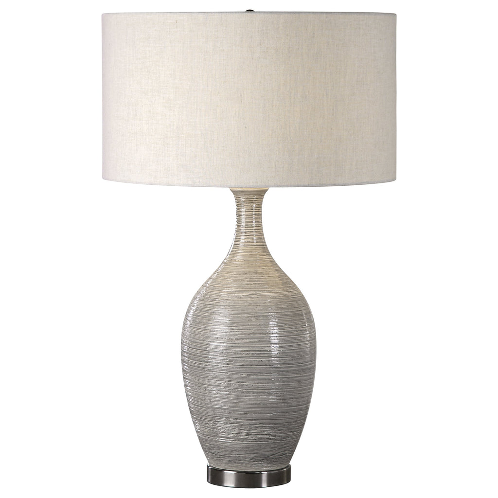 Dinah Gray Textured Table Lamp