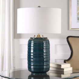 Delane Dark Teal Table Lamp