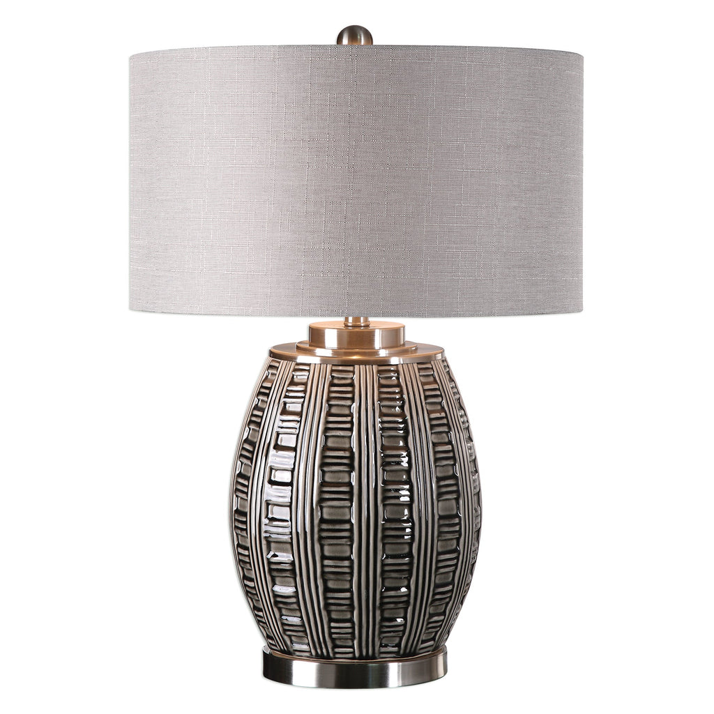 Aura Ash Black Glaze Lamp