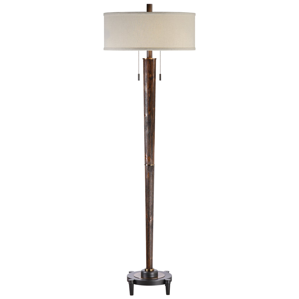 Rhett Burnished Oak Floor Lamp