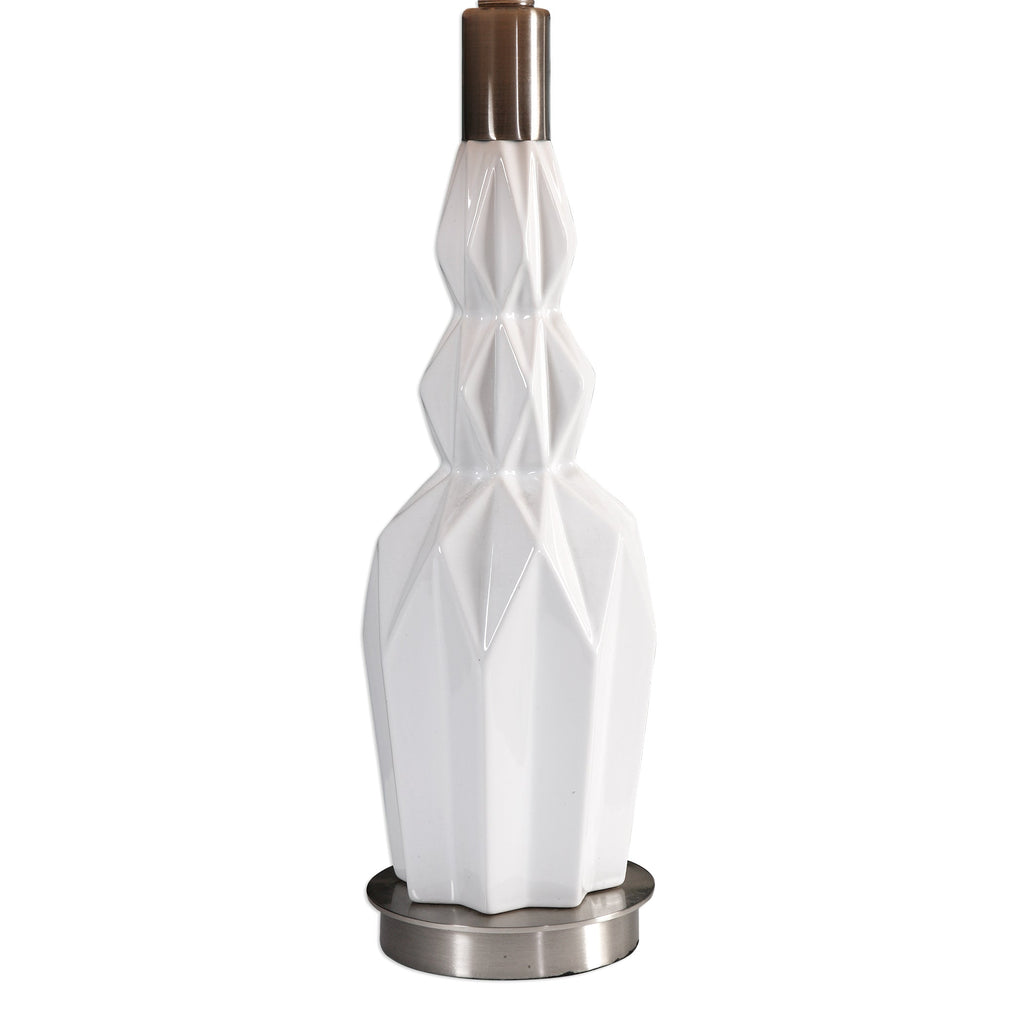 Cabret Gloss White Ceramic Table Lamp