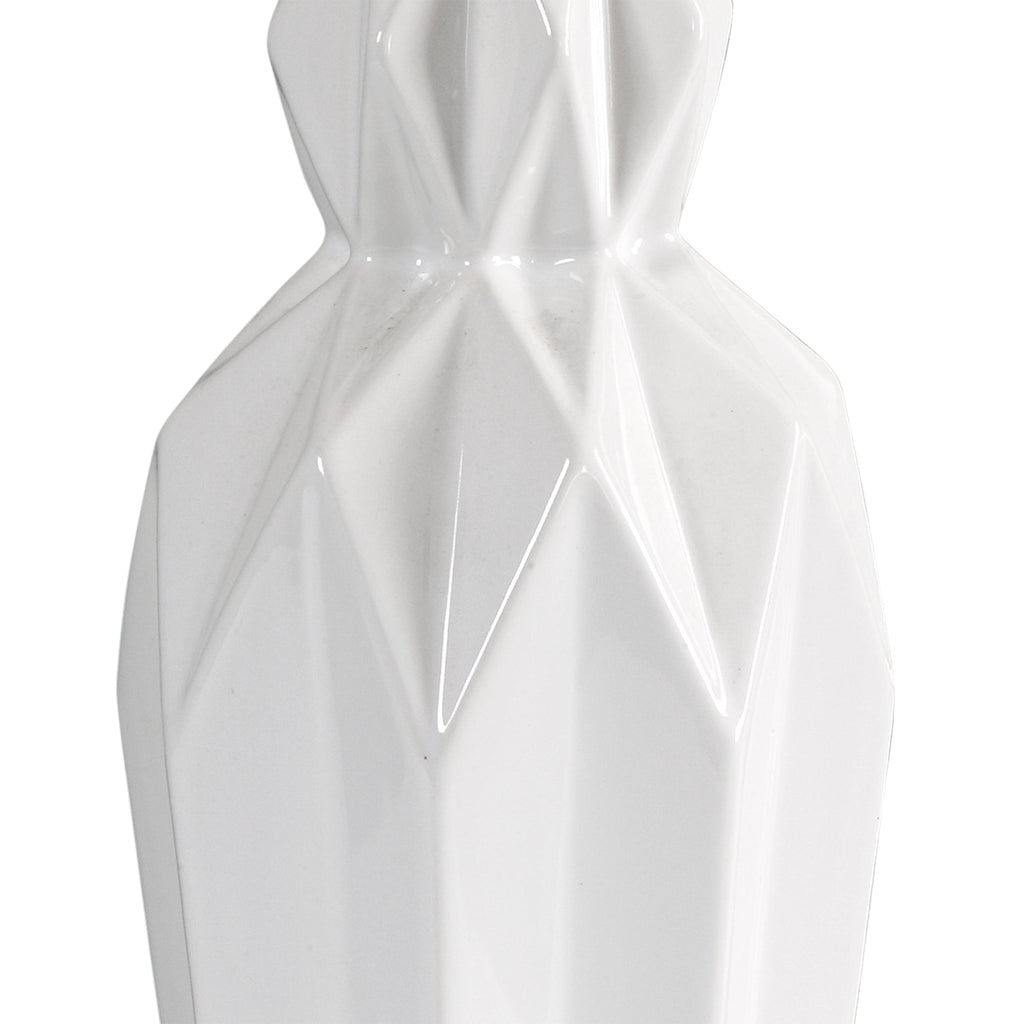 Cabret Gloss White Ceramic Table Lamp