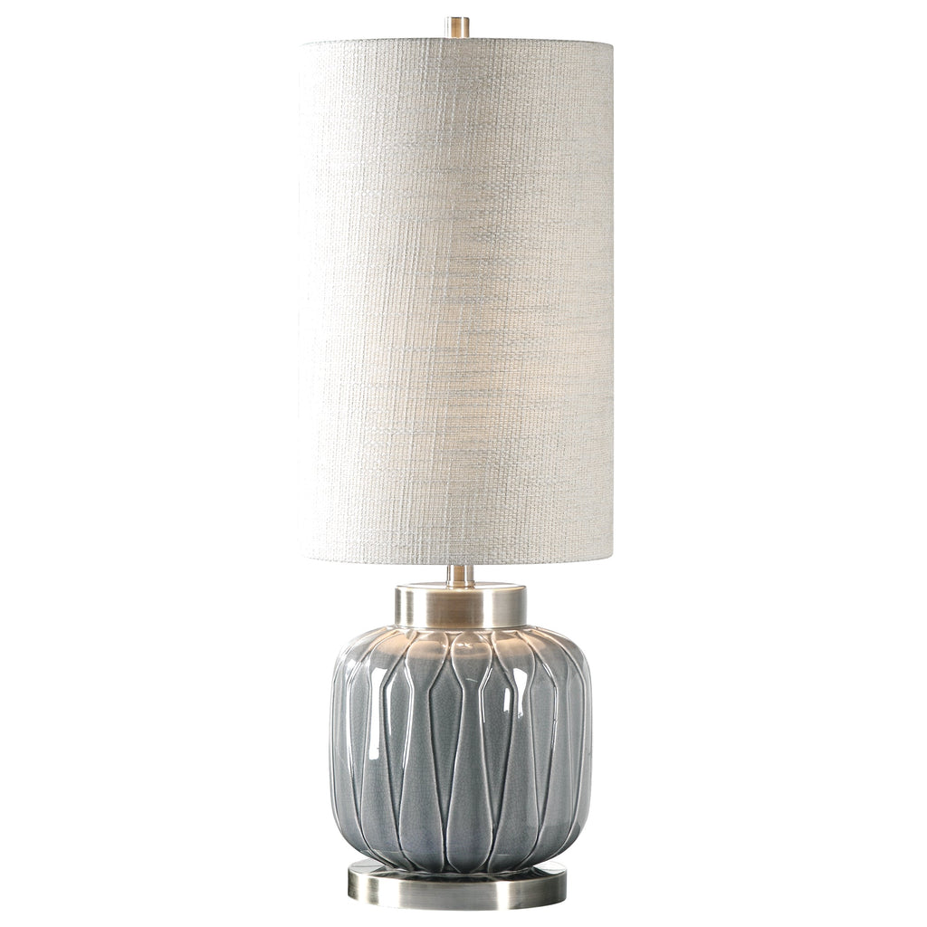 Zahlia Aged Gray Ceramic Lamp