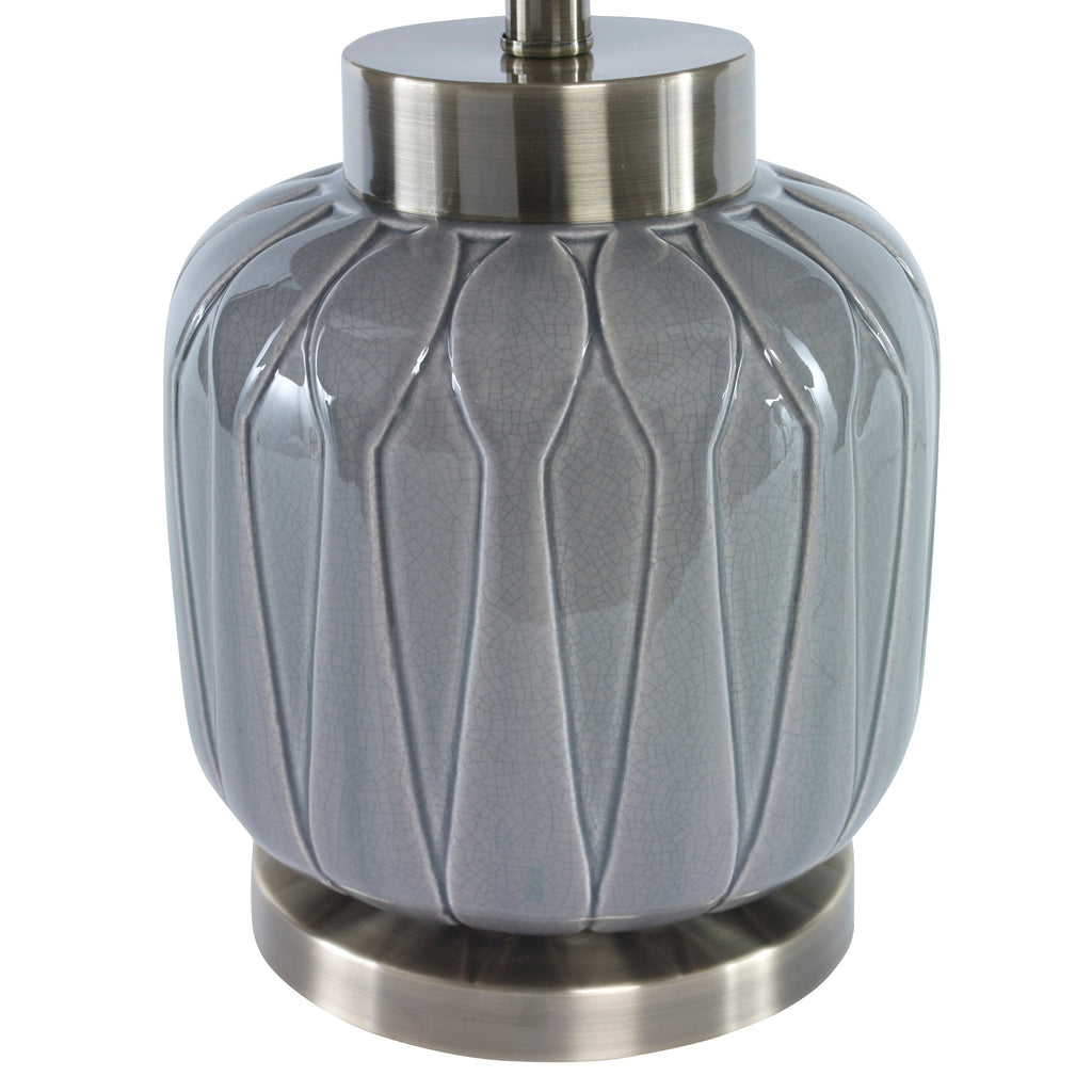 Zahlia Aged Gray Ceramic Lamp