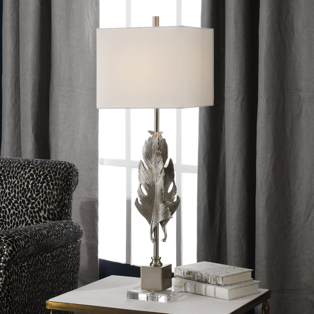 Luma Metallic Silver Lamp