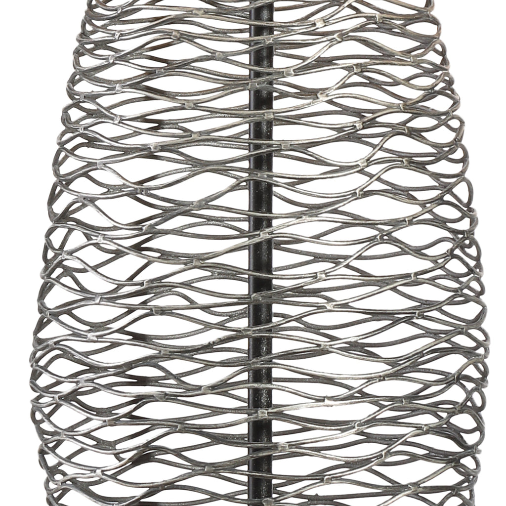 Sinuous Wavy Steel Mesh Lamp