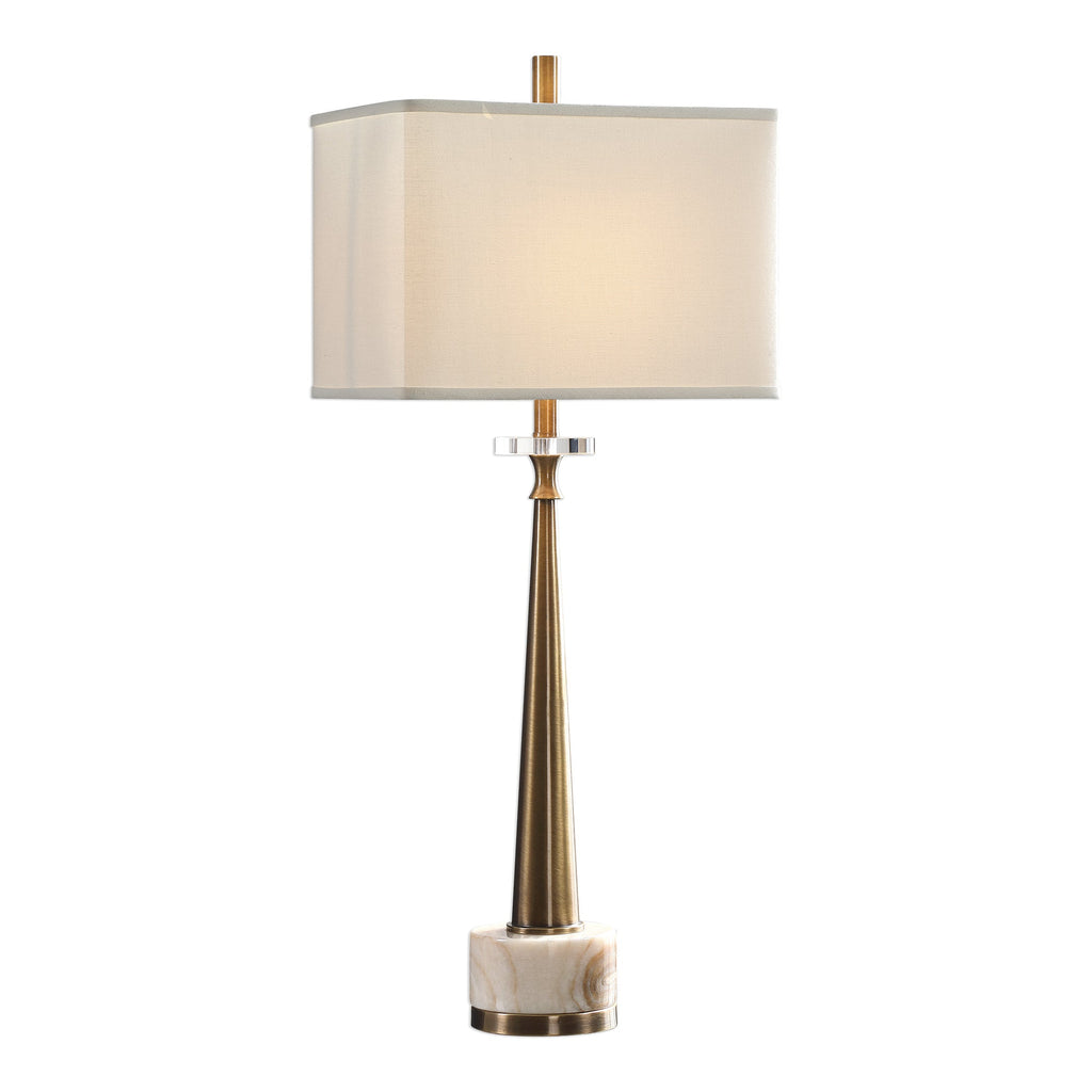 Verner Tapered Brass Table Lamp