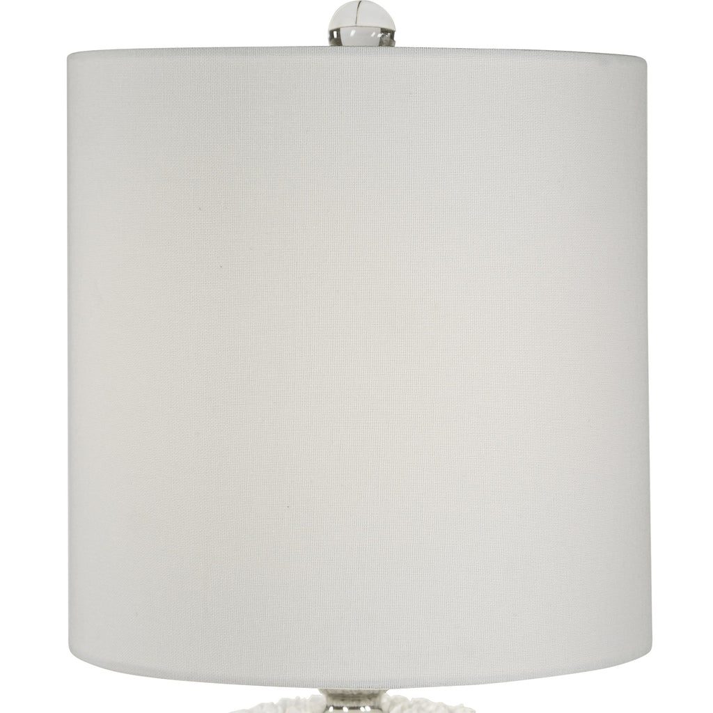 Dellen White Floral Buffet Lamp