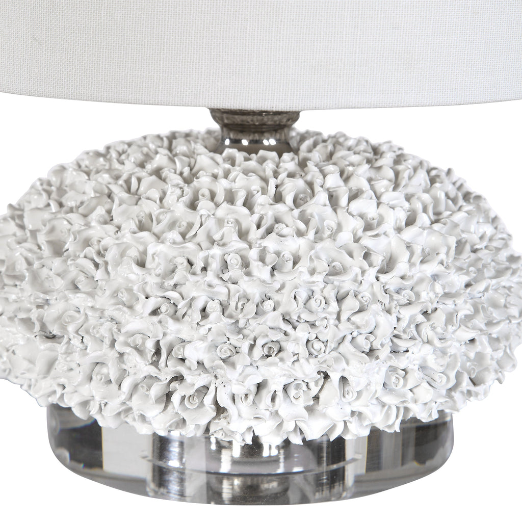 Dellen White Floral Buffet Lamp