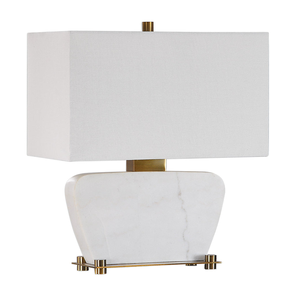 Genessy White Marble Table Lamp