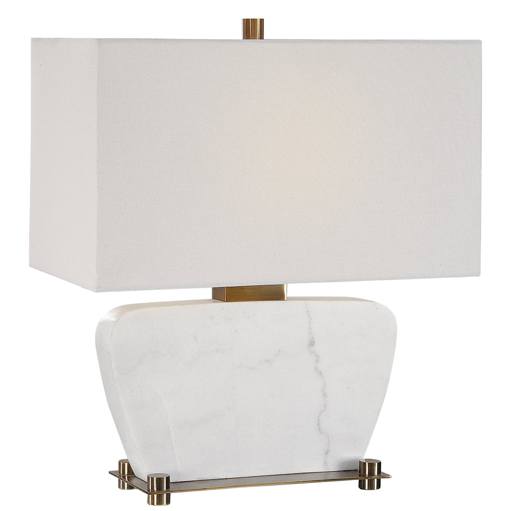 Genessy White Marble Table Lamp