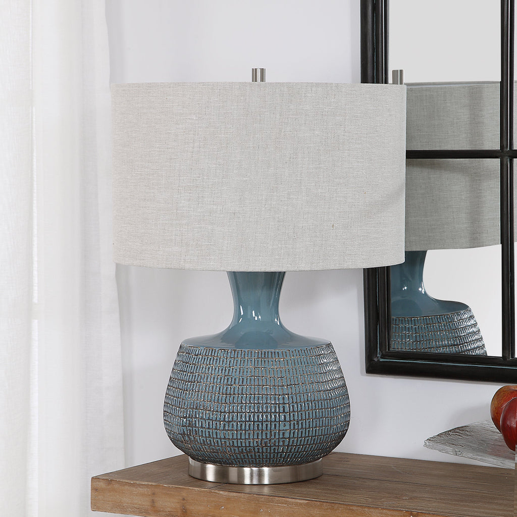 Hearst Blue Glaze Table Lamp