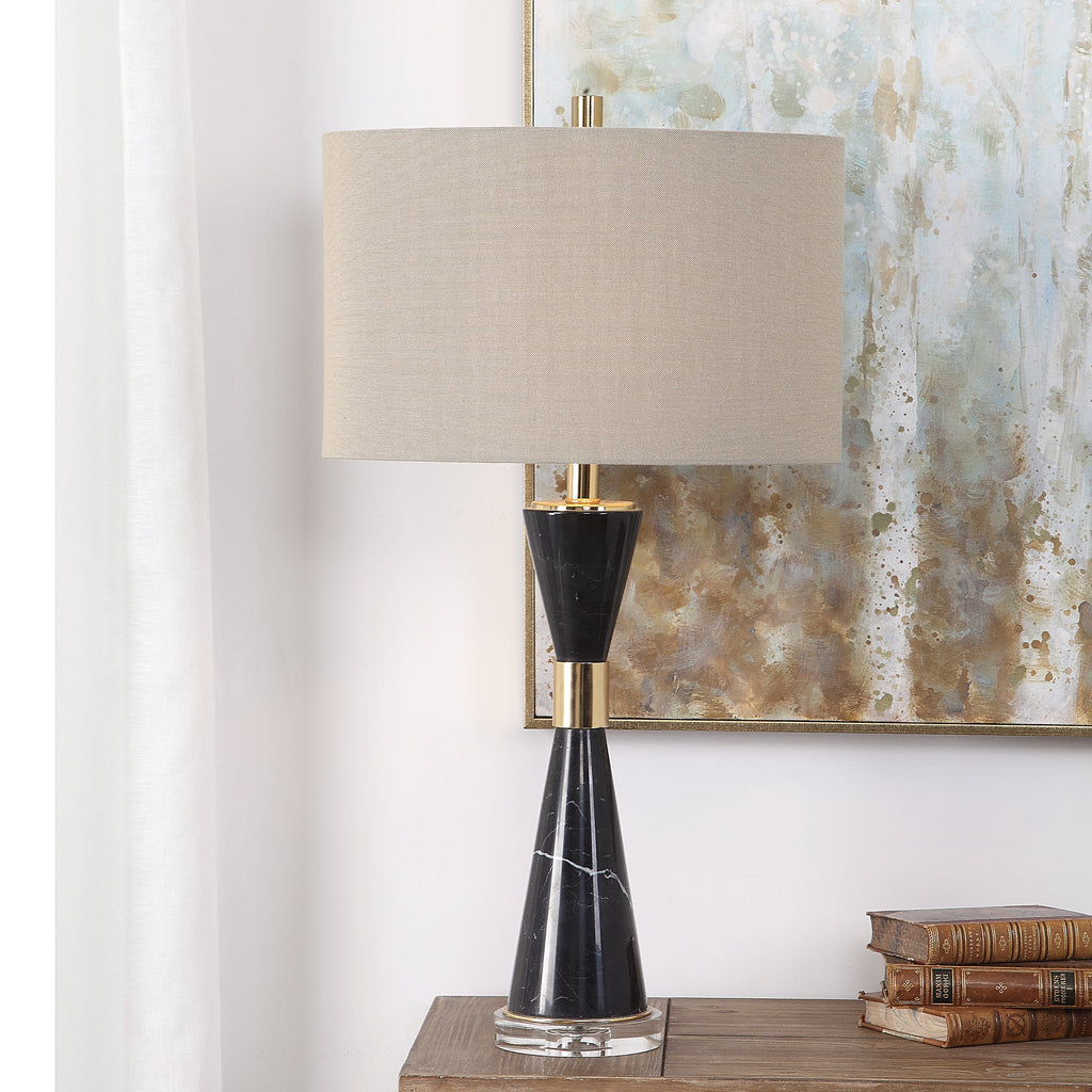 Alastair Black Marble Table Lamp