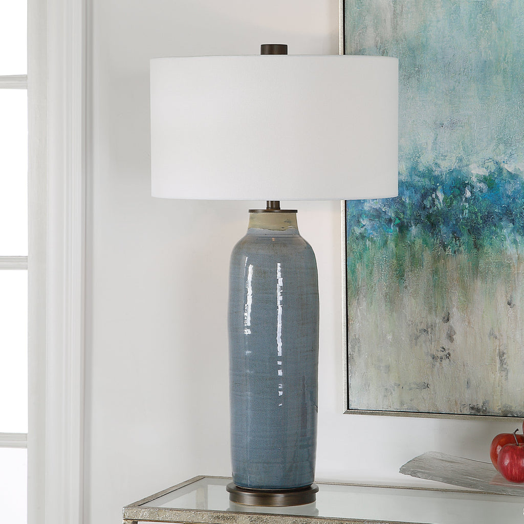 Vicente Slate Blue Table Lamp