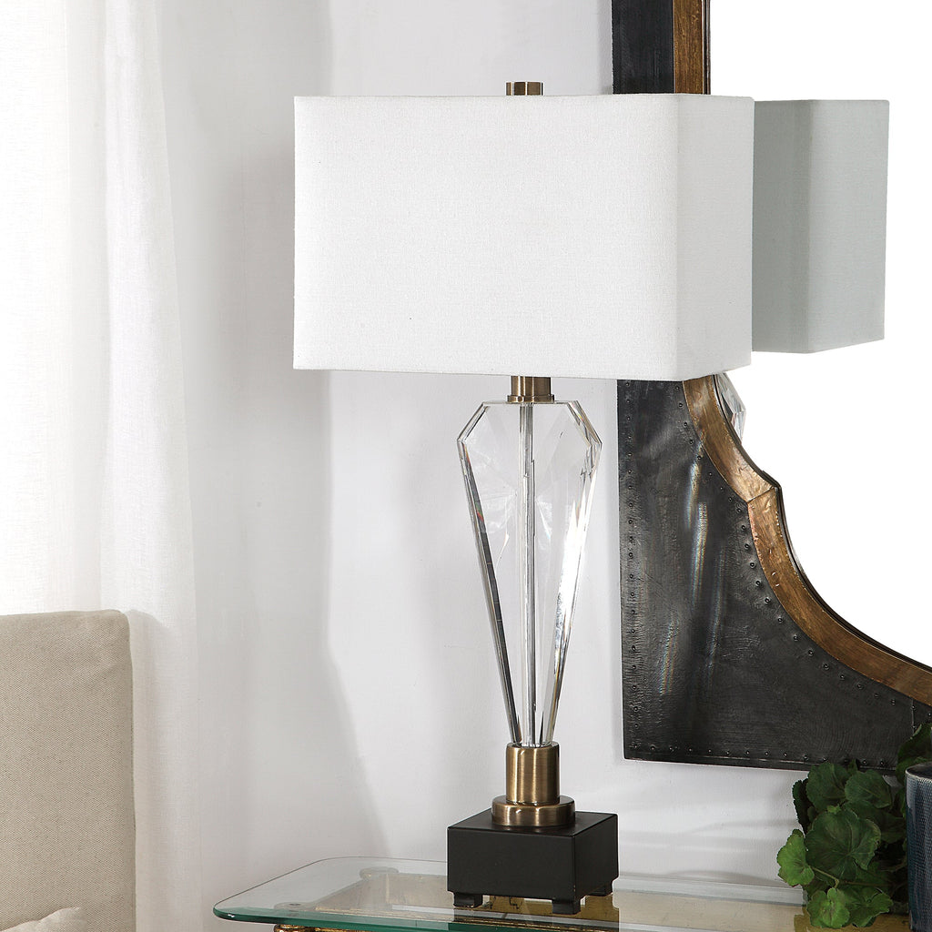 Cora Geometric Crystal Table Lamp