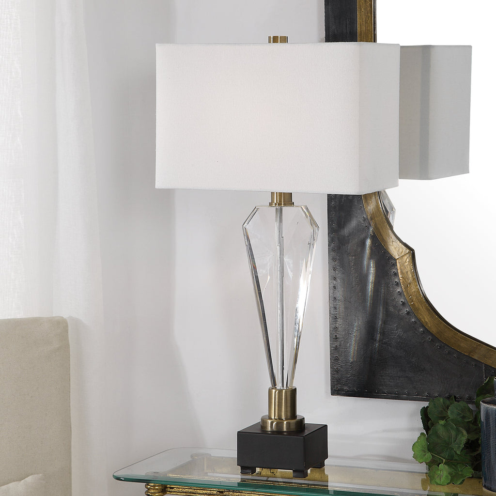 Cora Geometric Crystal Table Lamp